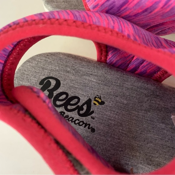 Bees By Beacon Womens Jodie Pink Multi Casual Ankle Strap Sandals US 9.5 N - Picture 2 of 9